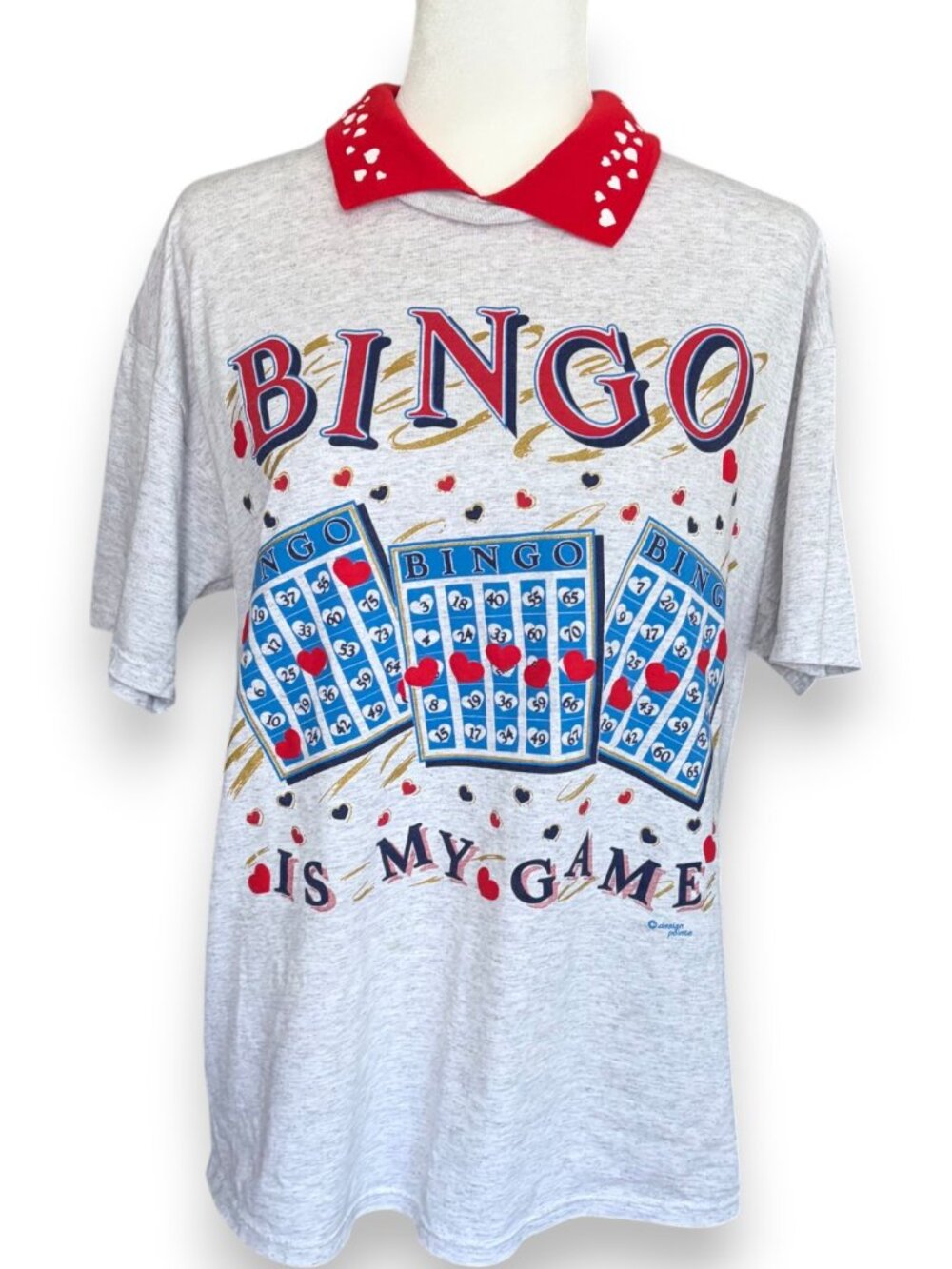 Vintage 90s Bingo Game T Shirt Large Casino Tee Made USA Grandma